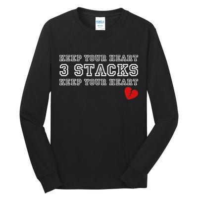 Funny Heartbreak Keep Your Heart Three Stacks Tall Long Sleeve T-Shirt