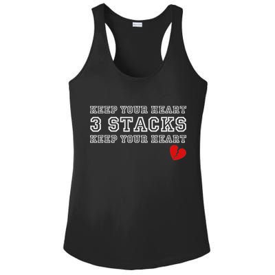 Funny Heartbreak Keep Your Heart Three Stacks Ladies PosiCharge Competitor Racerback Tank