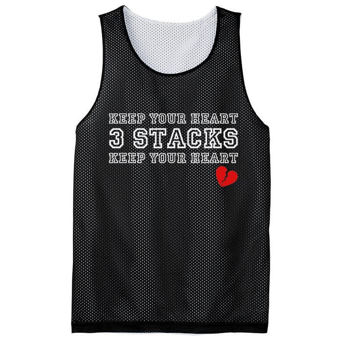 Funny Heartbreak Keep Your Heart Three Stacks Mesh Reversible Basketball Jersey Tank
