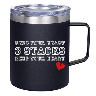 Funny Heartbreak Keep Your Heart Three Stacks 12oz Stainless Steel Coffee Mug