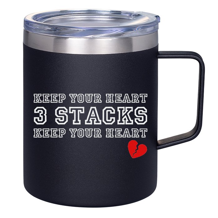 Funny Heartbreak Keep Your Heart Three Stacks 12oz Stainless Steel Coffee Mug