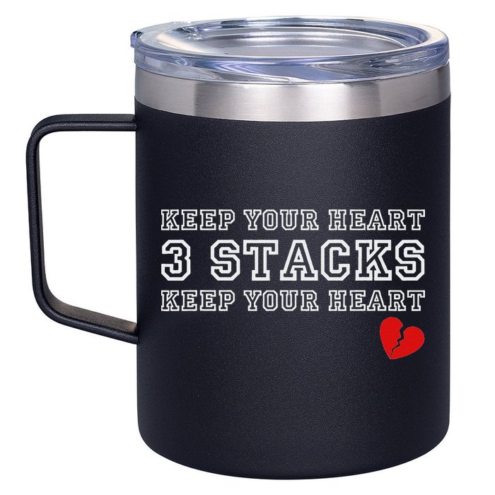 Funny Heartbreak Keep Your Heart Three Stacks 12oz Stainless Steel Coffee Mug