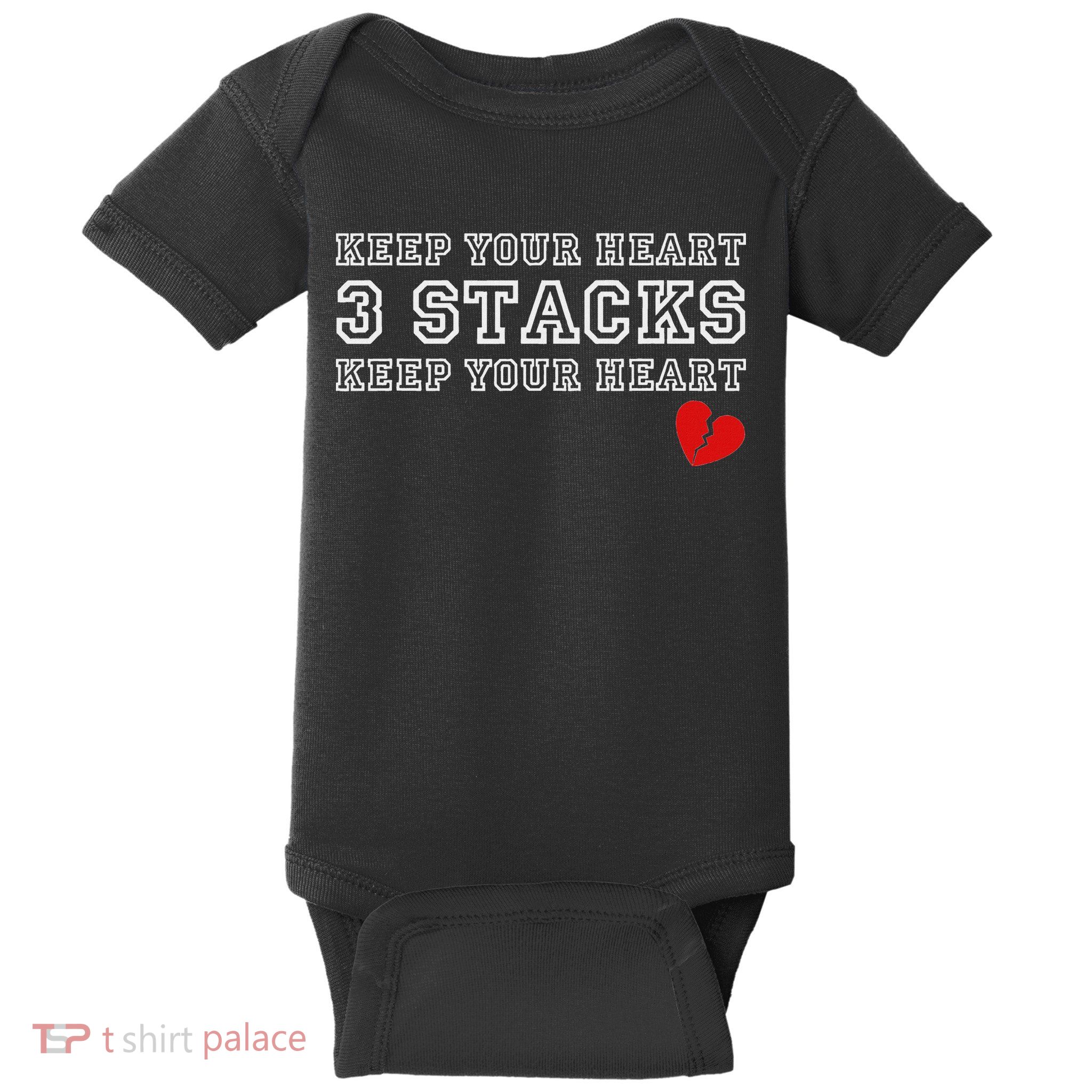 Funny Heartbreak Keep Your Heart Three Stacks Baby Bodysuit