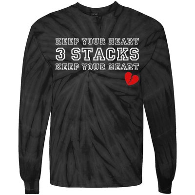 Funny Heartbreak Keep Your Heart Three Stacks Tie-Dye Long Sleeve Shirt