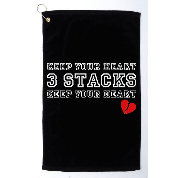 Funny Heartbreak Keep Your Heart Three Stacks Golf Towel
