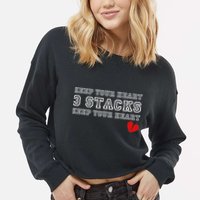 Funny Heartbreak Keep Your Heart Three Stacks Cropped Pullover Crew