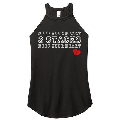 Funny Heartbreak Keep Your Heart Three Stacks Women's Perfect Tri Rocker Tank