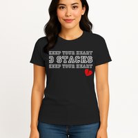 Funny Heartbreak Keep Your Heart Three Stacks Womens T-Shirt