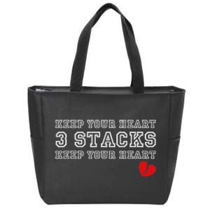 Funny Heartbreak Keep Your Heart Three Stacks Zip Tote Bag