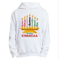 Funny Happy Kwanzaa Kinara Seven Candles Principles Of Kwanzaa Urban Pullover Hoodie