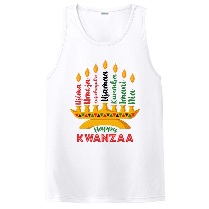 Funny Happy Kwanzaa Kinara Seven Candles Principles Of Kwanzaa PosiCharge Competitor Tank