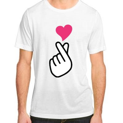 Finger Heart Korean Hand Symbol KPOP Love Saranghae Adult ChromaSoft Performance T-Shirt