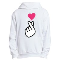 Finger Heart Korean Hand Symbol KPOP Love Saranghae Urban Pullover Hoodie