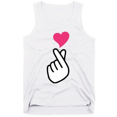 Finger Heart Korean Hand Symbol KPOP Love Saranghae Tank Top