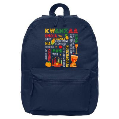 Funny Happy Kwanzaa Seven Principles Of Kwanzaa 16 in Basic Backpack