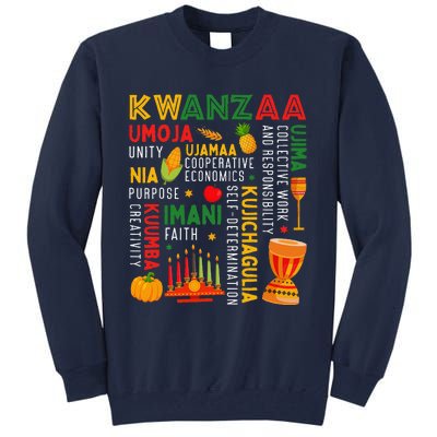 Funny Happy Kwanzaa Seven Principles Of Kwanzaa Tall Sweatshirt