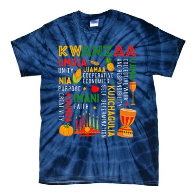 Funny Happy Kwanzaa Seven Principles Of Kwanzaa Tie-Dye T-Shirt