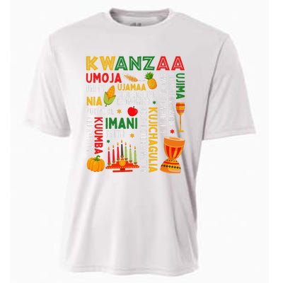 Funny Happy Kwanzaa Seven Principles Of Kwanzaa Cooling Performance Crew T-Shirt