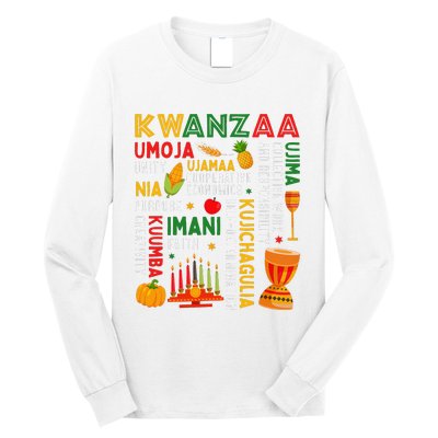 Funny Happy Kwanzaa Seven Principles Of Kwanzaa Long Sleeve Shirt