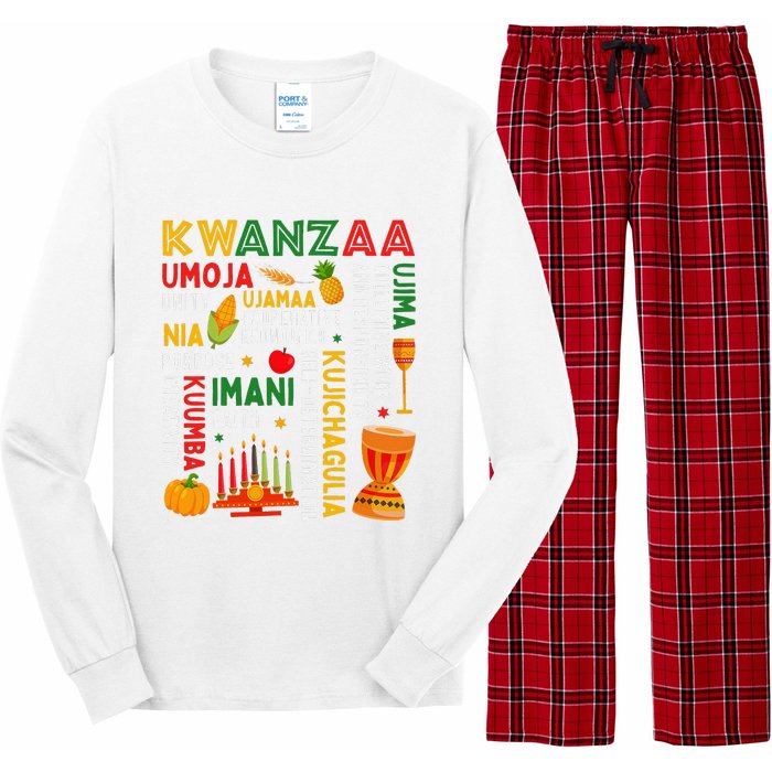 Funny Happy Kwanzaa Seven Principles Of Kwanzaa Long Sleeve Pajama Set