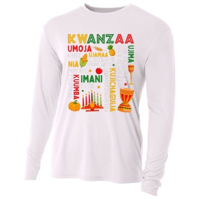 Funny Happy Kwanzaa Seven Principles Of Kwanzaa Cooling Performance Long Sleeve Crew