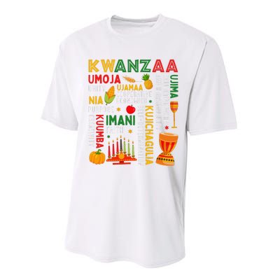 Funny Happy Kwanzaa Seven Principles Of Kwanzaa Performance Sprint T-Shirt