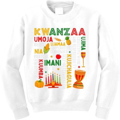 Funny Happy Kwanzaa Seven Principles Of Kwanzaa Kids Sweatshirt