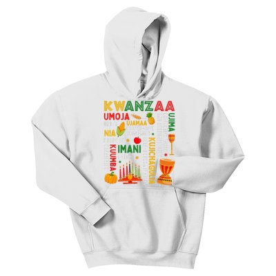 Funny Happy Kwanzaa Seven Principles Of Kwanzaa Kids Hoodie