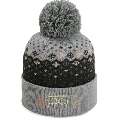 Funny Heartbeat Keyboard Piano Player Musician Retro The Baniff Cuffed Pom Beanie