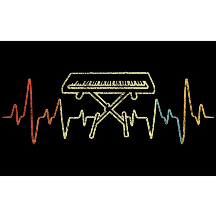 Funny Heartbeat Keyboard Piano Player Musician Retro Bumper Sticker