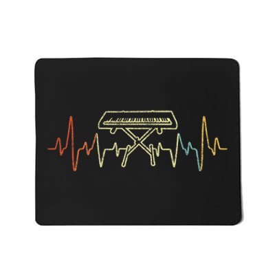 Funny Heartbeat Keyboard Piano Player Musician Retro Mousepad