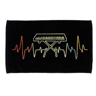 Funny Heartbeat Keyboard Piano Player Musician Retro Microfiber Hand Towel