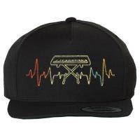 Funny Heartbeat Keyboard Piano Player Musician Retro Wool Snapback Cap