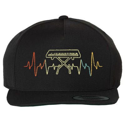 Funny Heartbeat Keyboard Piano Player Musician Retro Wool Snapback Cap