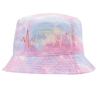 Funny Heartbeat Keyboard Piano Player Musician Retro Tie-Dyed Bucket Hat