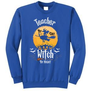 Funny Halloween Kindergarten Teacher By Day Witch By Night Gift Sweatshirt