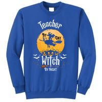 Funny Halloween Kindergarten Teacher By Day Witch By Night Gift Sweatshirt