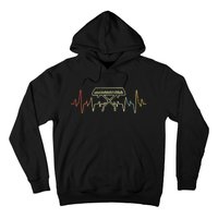 Funny Heartbeat Keyboard Piano Player Musician Retro Hoodie