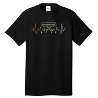 Funny Heartbeat Keyboard Piano Player Musician Retro Tall T-Shirt