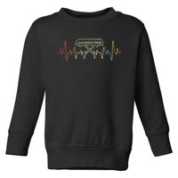 Funny Heartbeat Keyboard Piano Player Musician Retro Toddler Sweatshirt