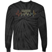 Funny Heartbeat Keyboard Piano Player Musician Retro Tie-Dye Long Sleeve Shirt