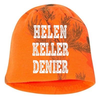 Funny Helen Keller Denier Meme Kati - Camo Knit Beanie