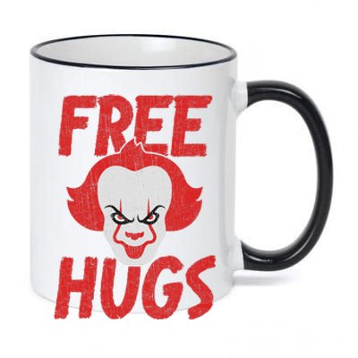 Free Hugs Killer Scary Clown Clothes 11oz Black Color Changing Mug