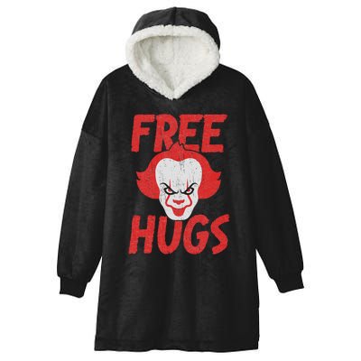 Free Hugs Killer Scary Clown Clothes Hooded Wearable Blanket