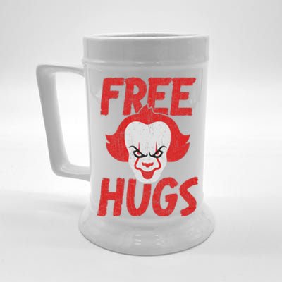 Free Hugs Killer Scary Clown Clothes Beer Stein