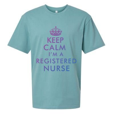 Funny Hilarious Keep Calm Im A Registered Nurse Rn Meaningful Gift Sueded Cloud Jersey T-Shirt