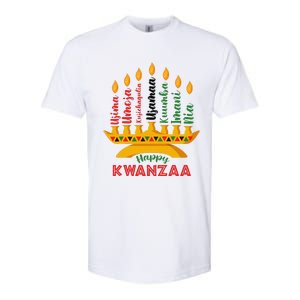 Funny Happy Kwanzaa Kinara Seven Candles Principles Of Kwanzaa Softstyle CVC T-Shirt