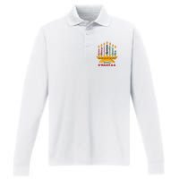 Funny Happy Kwanzaa Kinara Seven Candles Principles Of Kwanzaa Performance Long Sleeve Polo