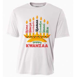 Funny Happy Kwanzaa Kinara Seven Candles Principles Of Kwanzaa Cooling Performance Crew T-Shirt