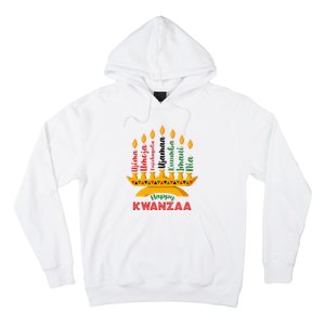 Funny Happy Kwanzaa Kinara Seven Candles Principles Of Kwanzaa Hoodie